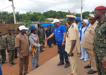 Kamsar : accueil officiel de la délégation du ministre des Transports Ousmane Gaoual Diallo
