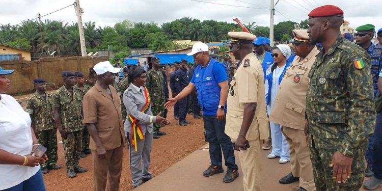 Kamsar : accueil officiel de la délégation du ministre des Transports Ousmane Gaoual Diallo