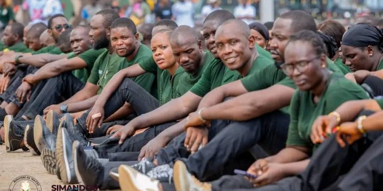 Les nouveaux fonctionnaires mobilisés pour accueillir les hautes autorités à la clôture du programme d’induction civilo-militaire