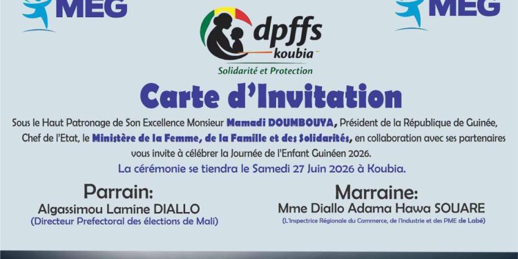 Koubia : organisation du “Mois de l’enfant guinéen” le 27 juin 2026, le DPE de Mali honoré comme parrain