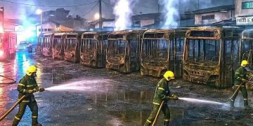 Koumassi : 55 autobus de la SOTRA endommagés dans un violent incendie