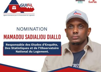 AGUIFIL : Mamadou Sadialiou Diallo nommé à la tête du Département des Études, Statistiques et Observatoire National du Logement